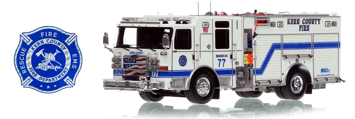 Fire Replicas 1:50 scale model of Kern County 2022 Pierce Enforcer Engine 77 - Ridgecrest Heights