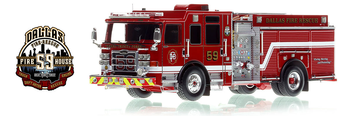 Fire Replicas 1:50 scale model of  Dallas Fire-Rescue 2022 Pierce Enforcer Engine 59