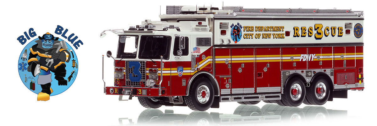 Fire Replicas 1:50 scale model of FDNY 2019 Ferrara Rescue 3 - Bronx