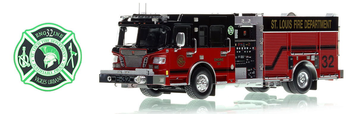 Fire Replicas 1:50 scale model of St. Louis 2010 Spartan/Smeal Engine 32
