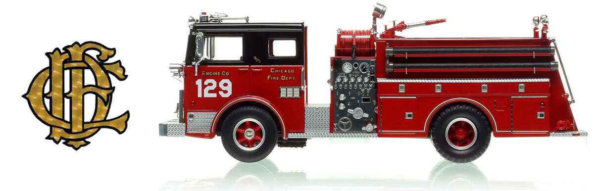 Fire Replicas 1:50 scale model of Chicago Fire Department 1974 Mack MB Engine Co. 129 - Southwest