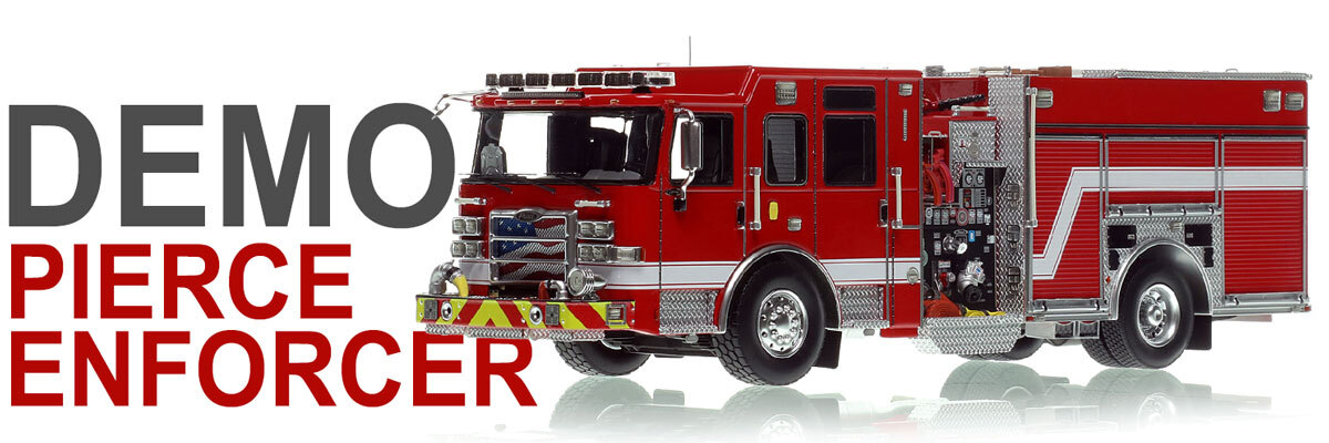 1:50 scale model of 2025 Limited Edition Pierce Enforcer Pumper - Red over Red