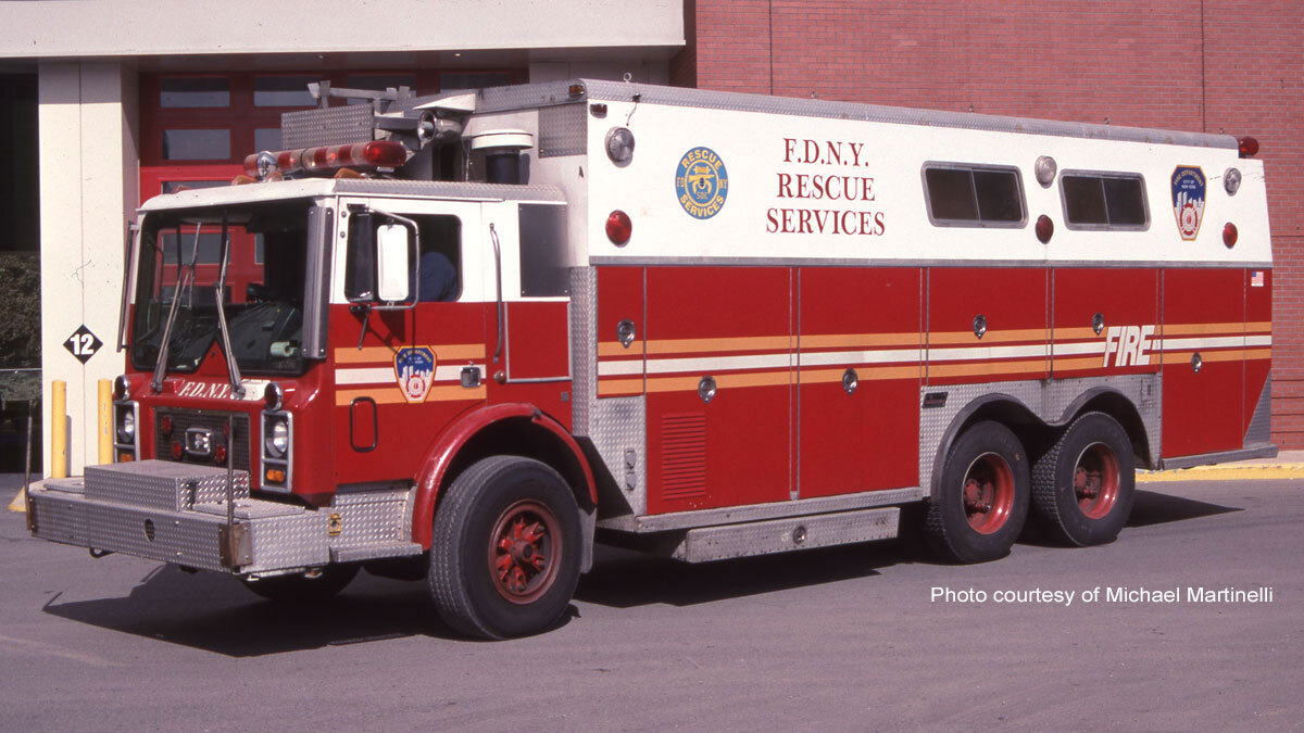 FDNY 1985 Mack MC/Saulsbury Rescue Services - Ex R5 - Staten Island Courtesy of Michael Martinelli Collection