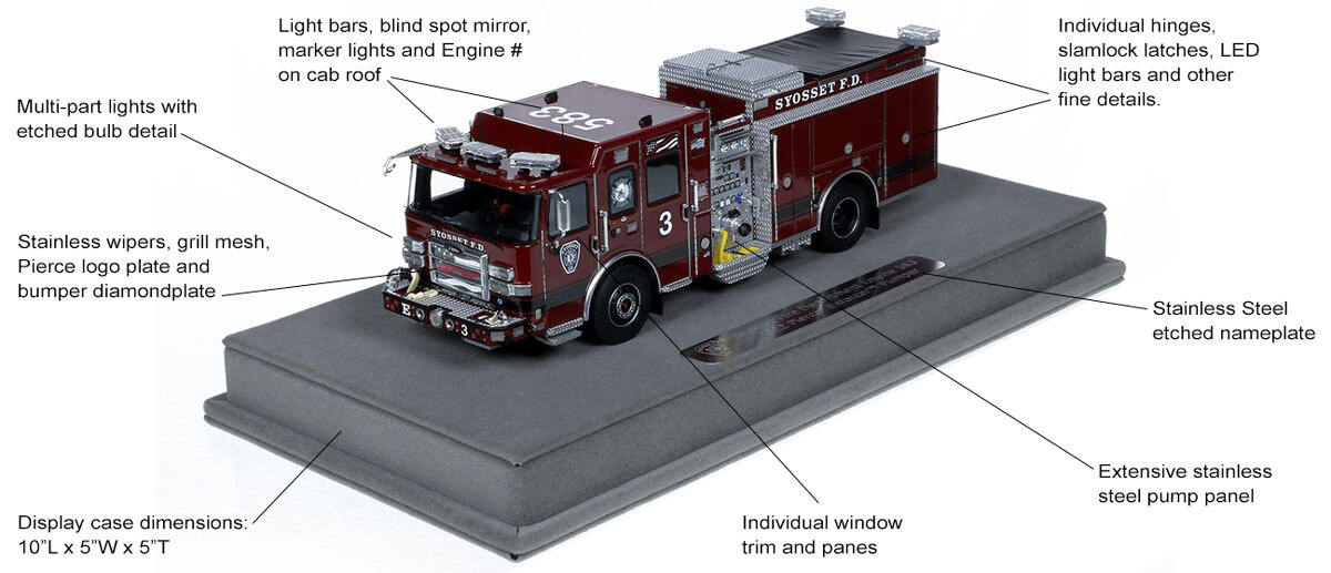 Specs and Features of Syosset Fire Department 2022 Pierce Enforcer Engine 583