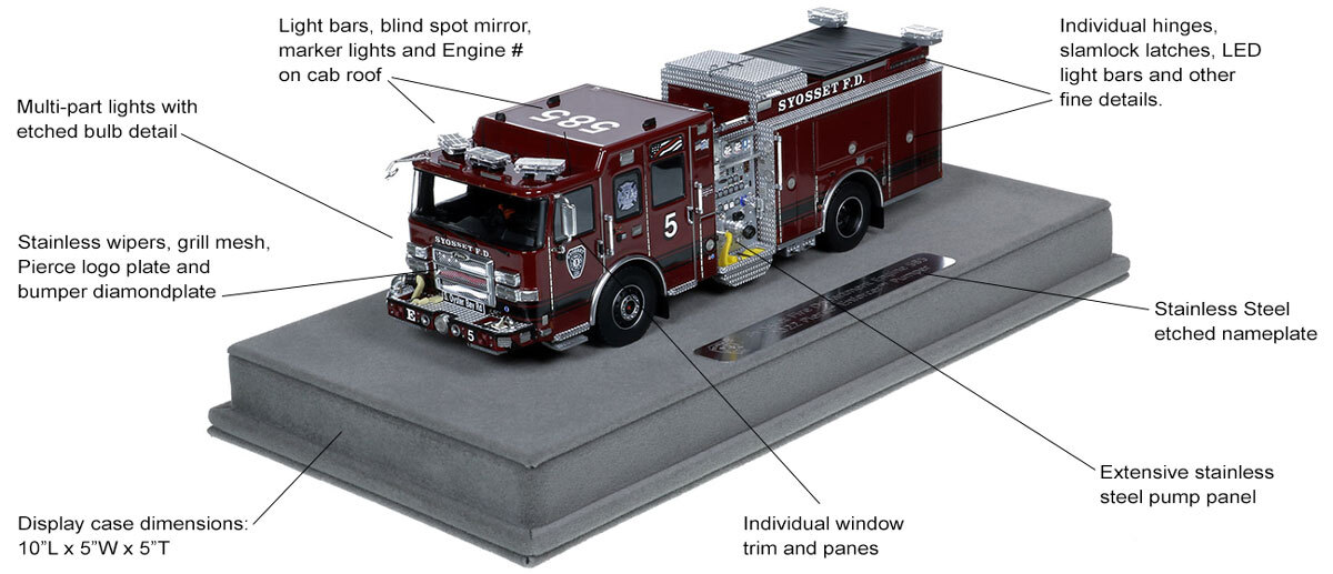Specs and Features of Syosset Fire Department 2022 Pierce Enforcer Engine 585