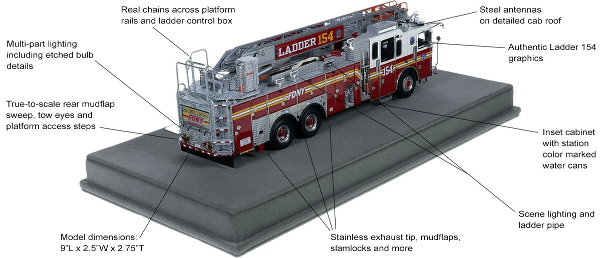 Specs and Features of FDNY 2023 Seagrave Attacker HD 100' Ladder 154