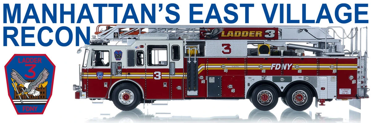 1:50 scale model of  FDNY 2024 Seagrave Attacker HD 100' Ladder 3 - Manhattan