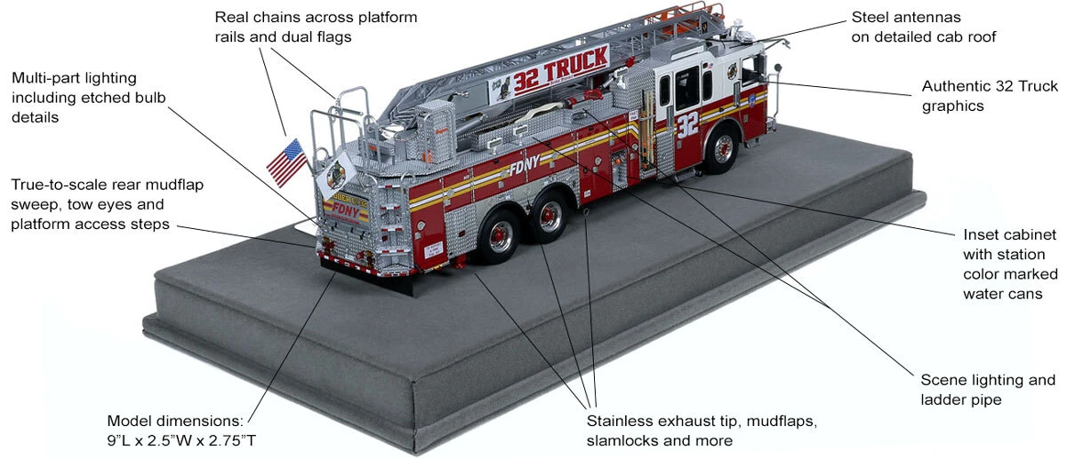 Specs and Features of FDNY 2022 Seagrave Attacker HD 100' Ladder 32