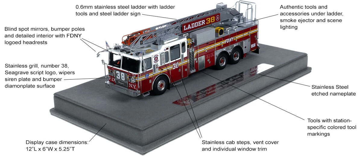 Features and Specs of FDNY 2023 Seagrave Attacker HD 100' Ladder 38