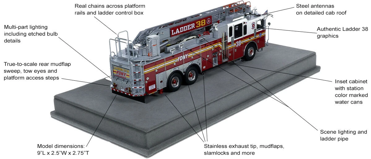 Specs and Features of FDNY 2023 Seagrave Attacker HD 100' Ladder 38