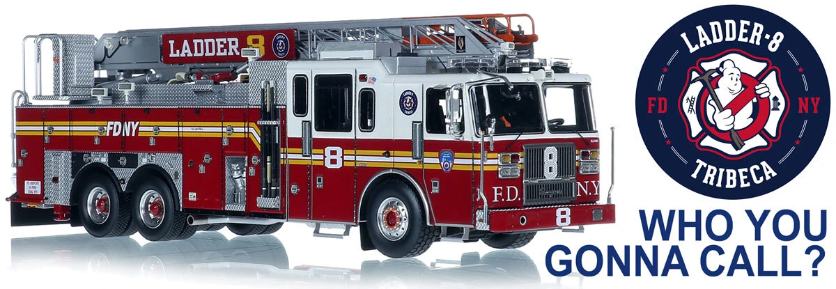 1:50 scale model of FDNY 2024 Seagrave Attacker HD 100' Ladder 8 - Manhattan