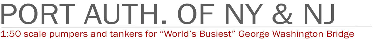 1:50 scale models of Port Authority of NJ and NJ fire trucks