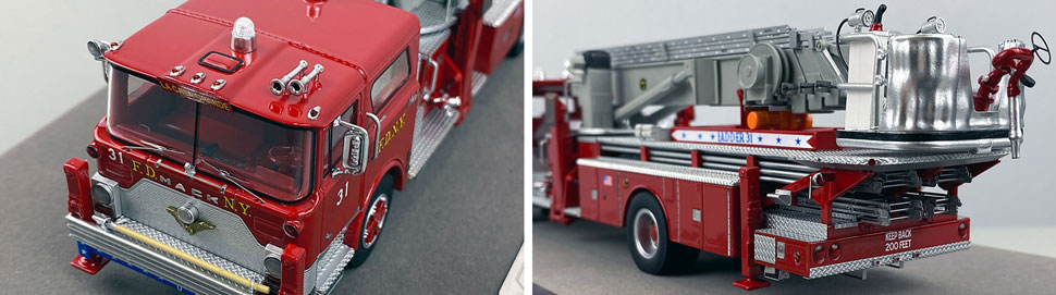 Closeup pictures 7-8 of FDNY's 1973 Mack CF/Baker Tower Ladder 31 scale model