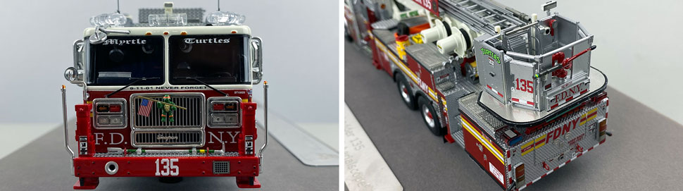 Closeup pictures 1-2 of the FDNY Ladder 135 scale model