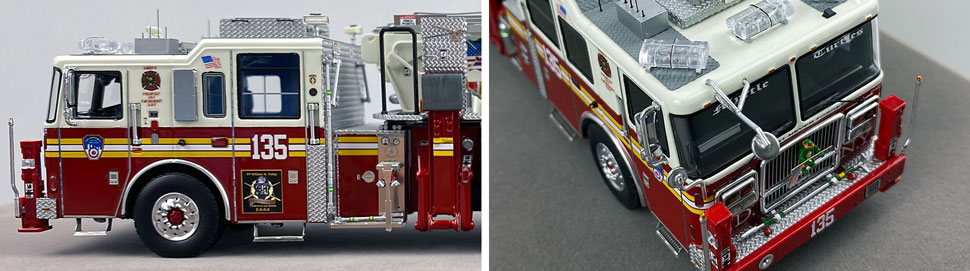 Closeup pictures 5-6 of the FDNY Ladder 135 scale model