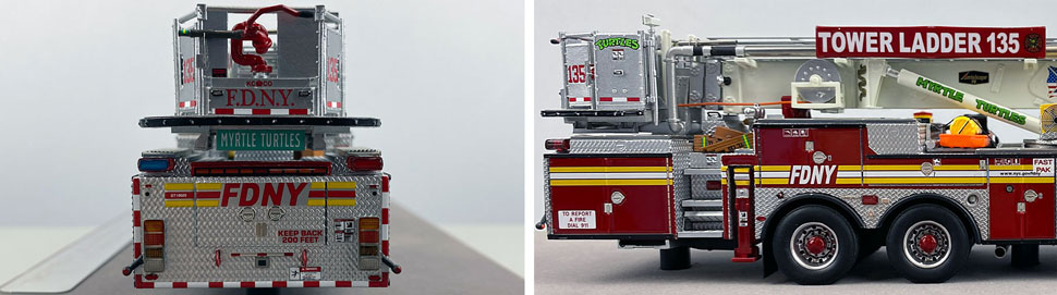 Closeup pictures 9-10 of the FDNY Ladder 135 scale model