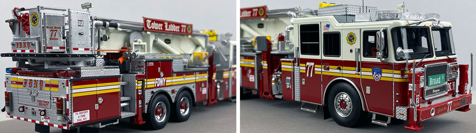 Closeup pictures 11-12 of the FDNY Ladder 77 scale model