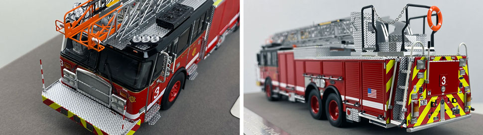 Closeup pics 7-8 of Chicago Fire Department E-One 100' Truck 3 scale model