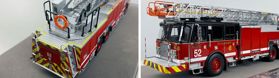 Closeup pics 3-4 of Chicago Fire Department E-One 100' Truck 52 scale model