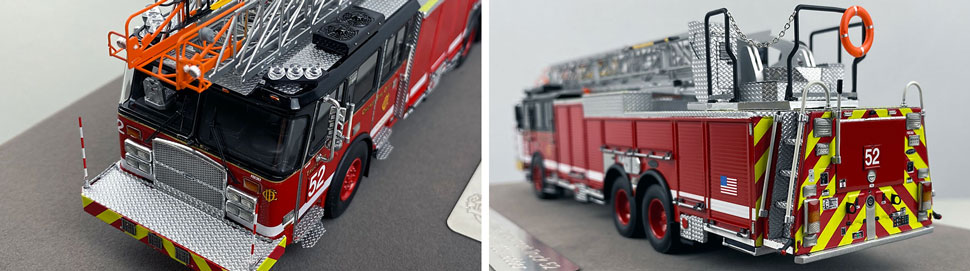 Closeup pics 7-8 of Chicago Fire Department E-One 100' Truck 52 scale model