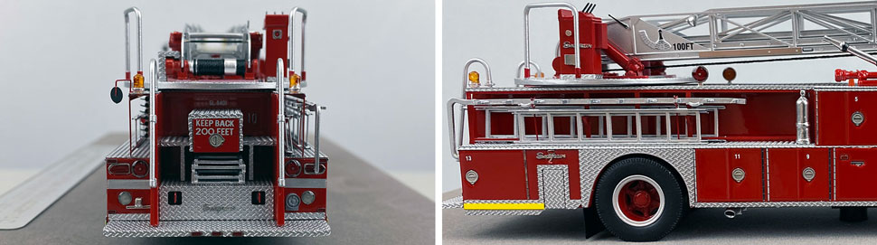 Closeup pictures 11-12 of the FDNY's 1984 Ladder 10 scale model