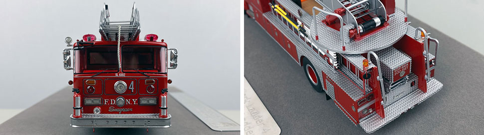 Closeup pictures 1-2 of the FDNY's 1983 Ladder 4 scale model