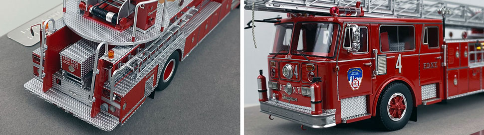 Closeup pictures 7-8 of the FDNY's 1983 Ladder 4 scale model