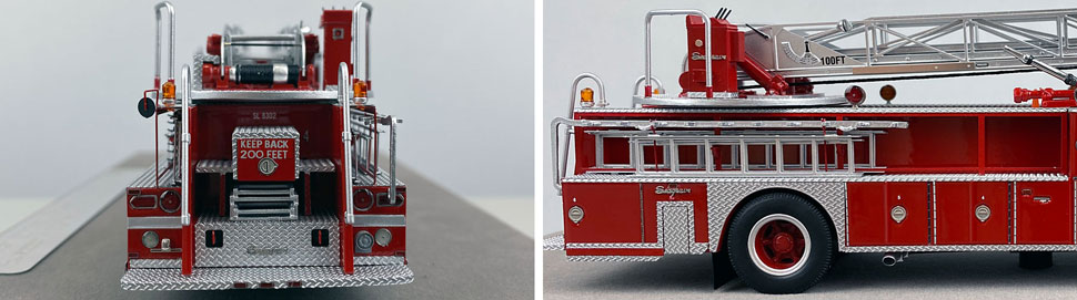 Closeup pictures 5-6 of the FDNY's 1983 Ladder 4 scale model