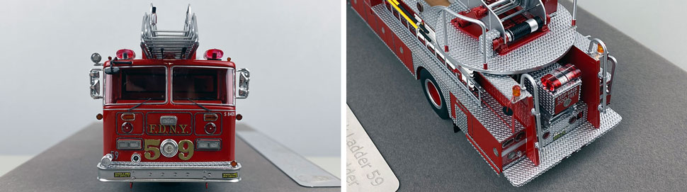 Closeup pictures 7-8 of the FDNY's 1984 Ladder 59 scale model Closeup pictures 7-8 of the FDNY's 1984 Ladder 59 scale model