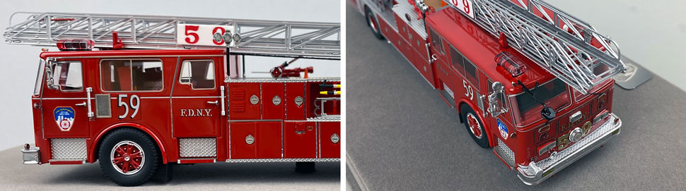 Closeup pictures 9-10 of the FDNY's 1984 Ladder 59 scale model Closeup pictures 9-10 of the FDNY's 1984 Ladder 59 scale model