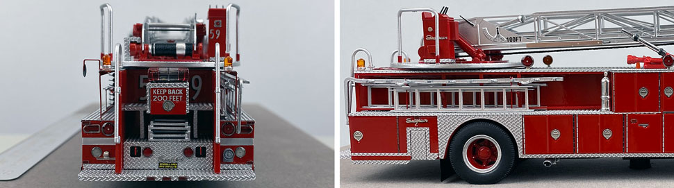 Closeup pictures 11-12 of the FDNY's 1984 Ladder 59 scale model Closeup pictures 11-12 of the FDNY's 1984 Ladder 59 scale model