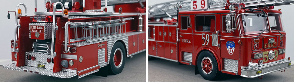Closeup pictures 5-6 of the FDNY's 1984 Ladder 59 scale model Closeup pictures 5-6 of the FDNY's 1984 Ladder 59 scale model
