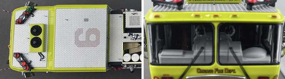 Close up images 13-14 of Chicago O'Hare Engine 9 scale model