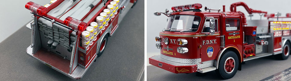 Closeup pictures 3-4 of the FDNY American LaFrance Satellite 1 scale model