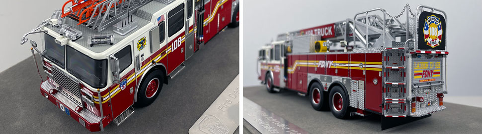 Closeup pictures 7-8 of the FDNY Ladder 108 scale model
