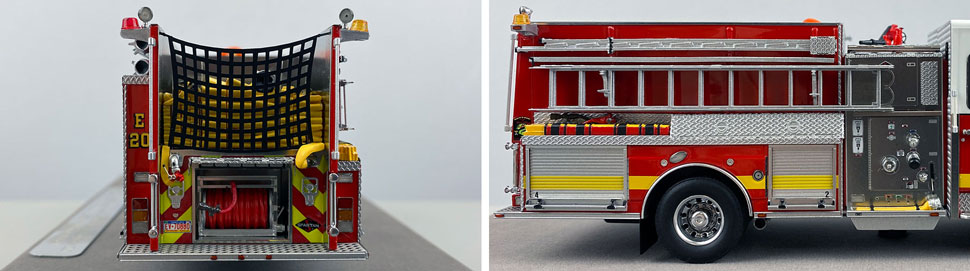 Close up images 9-10 of Philadelphia Fire Department Engine 20 scale model