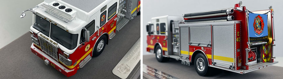 Close up images 7-8 of Philadelphia Fire Department Engine 40 scale model