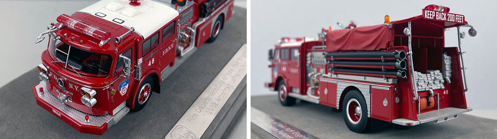 Closeup pictures 7-8 of the FDNY American LaFrance Engine 48 scale model