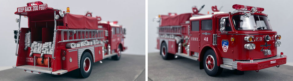 Closeup pictures 11-12 of the FDNY American LaFrance Engine 48 scale model