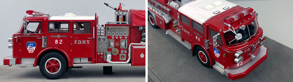 Closeup pictures 5-6 of the FDNY American LaFrance Engine 82 scale model