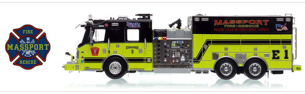 Massport Fire-Rescue 2019 Rosenbauer Commander Engine 1 in 1:50 scale