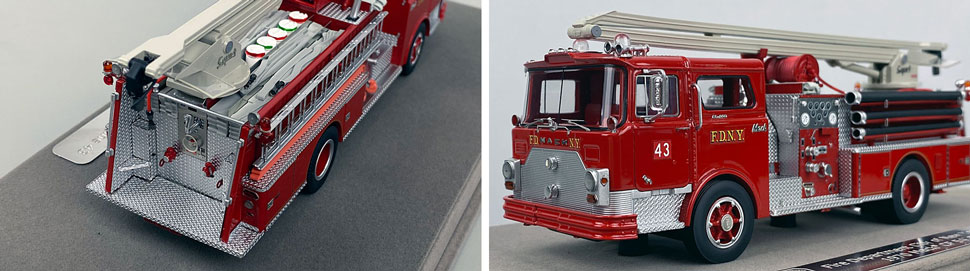 Closeup images 3-4 of FDNY 1970 Mack CF Squrt Engine 43 scale model