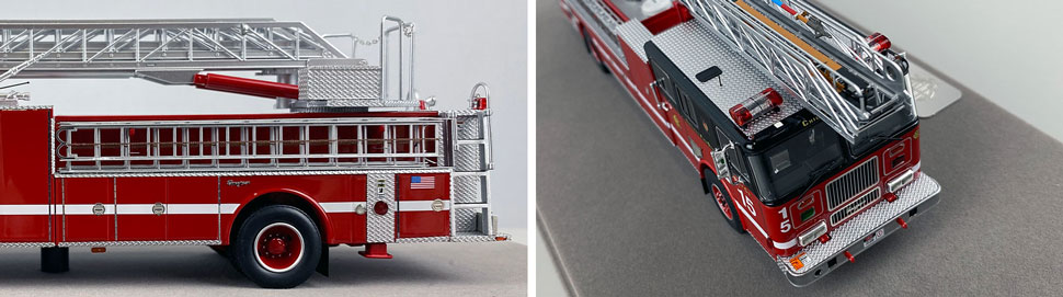 Closeup pics 5-6 of Chicago Fire Department Seagrave Truck 15 scale model