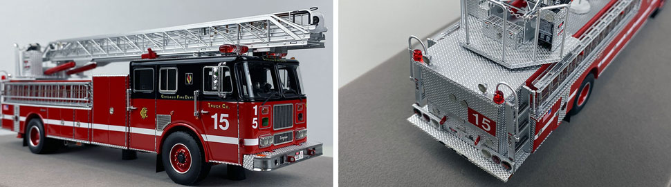 Closeup pics 1-2 of Chicago Fire Department Seagrave Truck 15 scale model