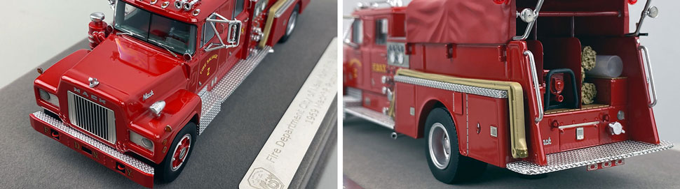 Closeup pictures 7-8 of the FDNY's 1969 Mack R Salvage 2 scale model