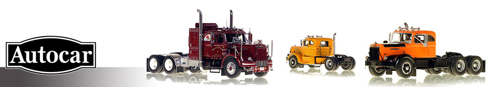 Museum grade 1:50 scale models of vintage Autocar trucks