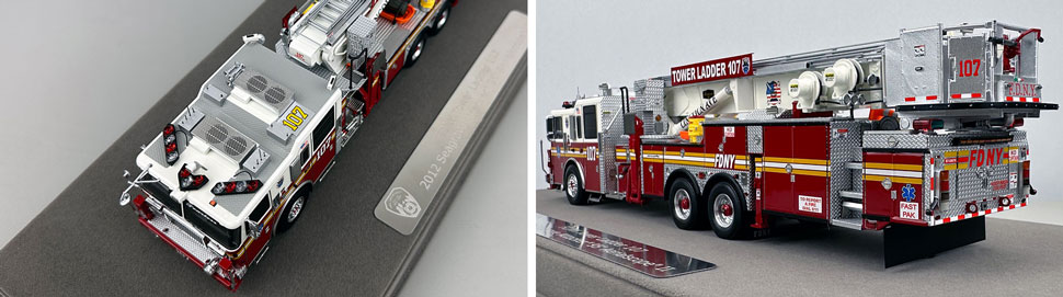 Closeup pictures 7-8 of the FDNY Ladder 107 scale model