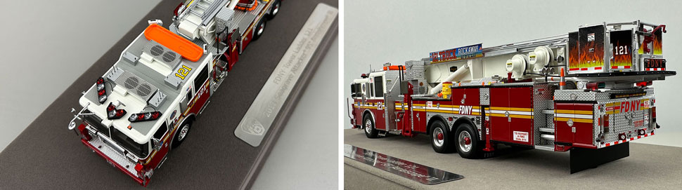 Closeup pictures 7-8 of the FDNY Ladder 121 scale model