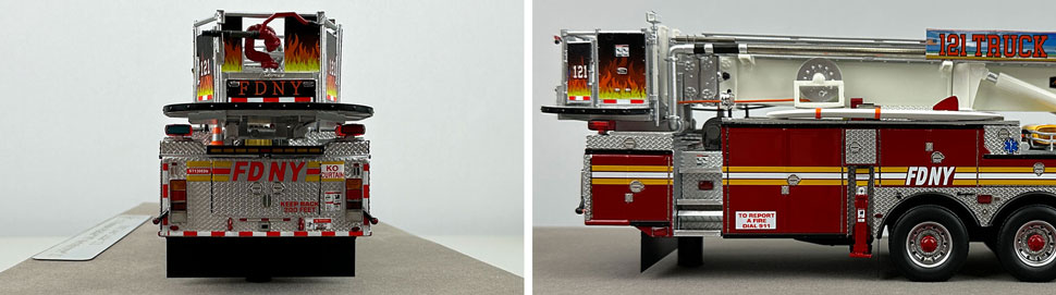 Closeup pictures 9-10 of the FDNY Ladder 121 scale model
