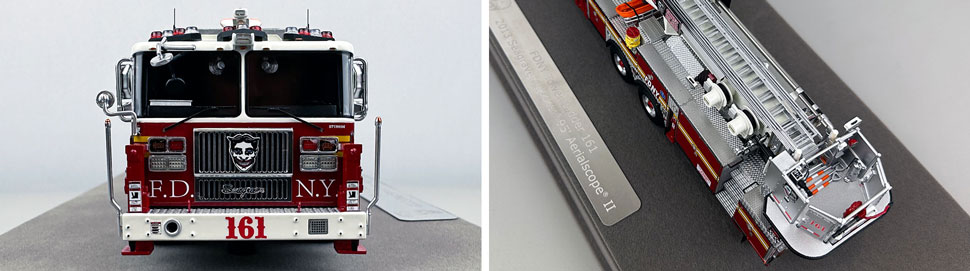 Closeup pictures 1-2 of the FDNY Ladder 161 scale model